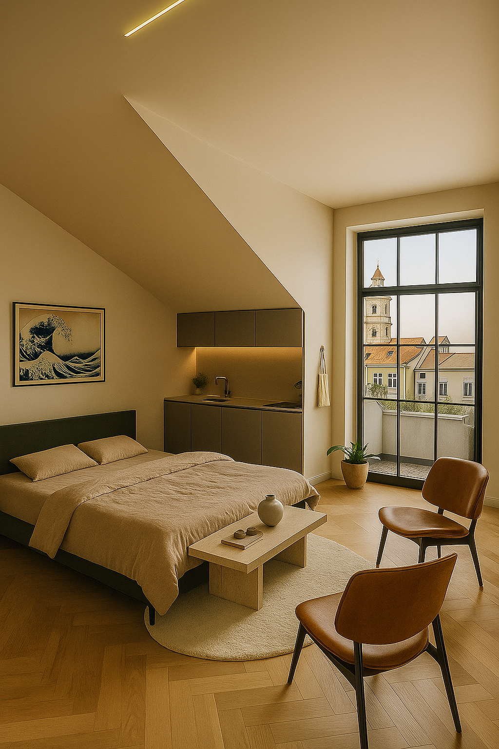 Minimal bedroom studio